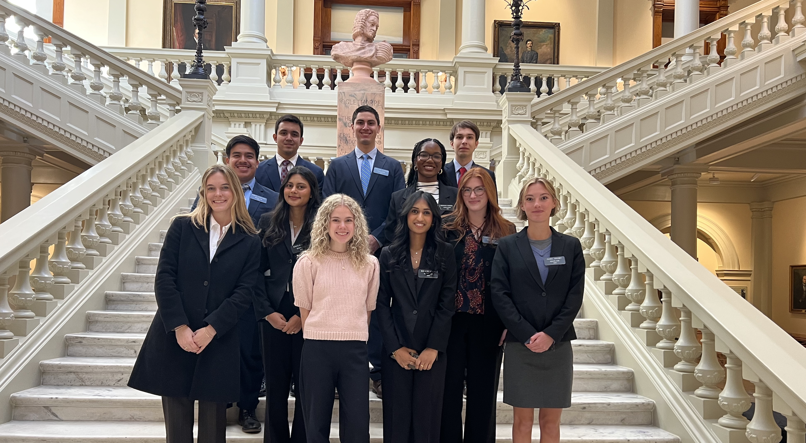 A group of students in the Georgia State Capitol