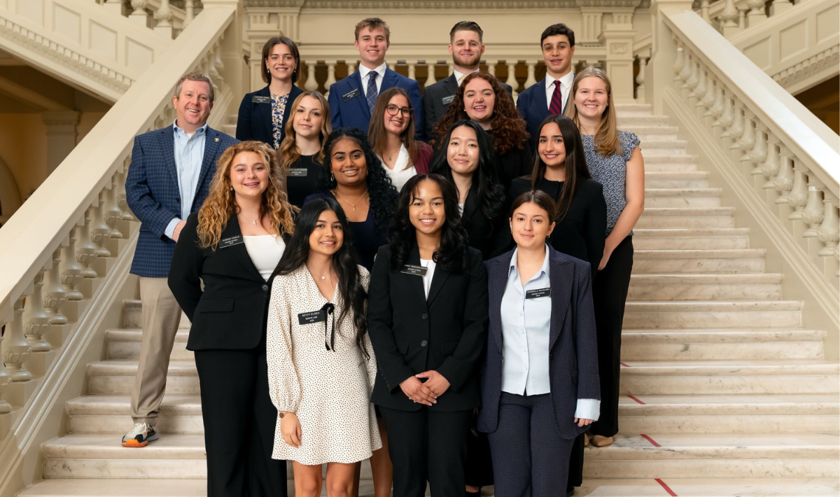 Georgia Tech interns at the state capitol
