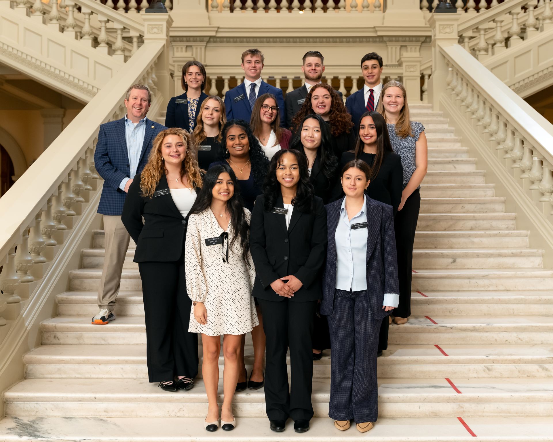 Georgia Tech student interns at the Georgia State Capitol.